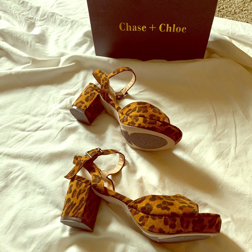 Cheetah Platform Heel Sandal NIB!!